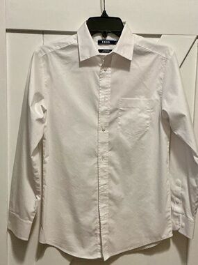 IZOD boys' white long-sleeve dress shirt - Size L / 14 / 16